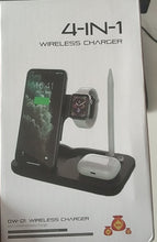 Load image into Gallery viewer, Foldabel QI-EU Wireless Charger, 4 in 1 Qi-Certified Fast Charging Station Compatible Apple Watch Airpods Pro iPhone 12/11/11pro/X/XS/XR/Xs Max/8/8 Plus, Wireless Charging Stand Compatible Samsung Galaxy S20