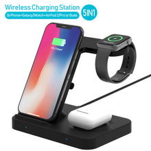 Load image into Gallery viewer, Latest OUKKE Wireless Charger, True 5 in 1 for Apple iPhone/iWatch/Samsung&#39;s watch/Airpods, Qi-Certified Charging Station for iPhone 12/11/Pro/Max/XS/Max/XR/XS/X, iWatch 6/SE/5/4/3/2, Airpods Pro/2/1
